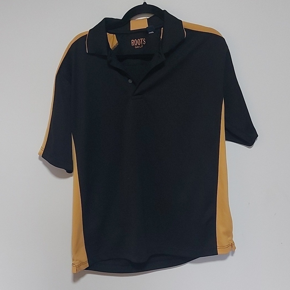 2/$10 Roots golf shirt large